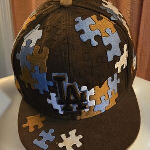 Boston brown Puzzle Piece  Cap